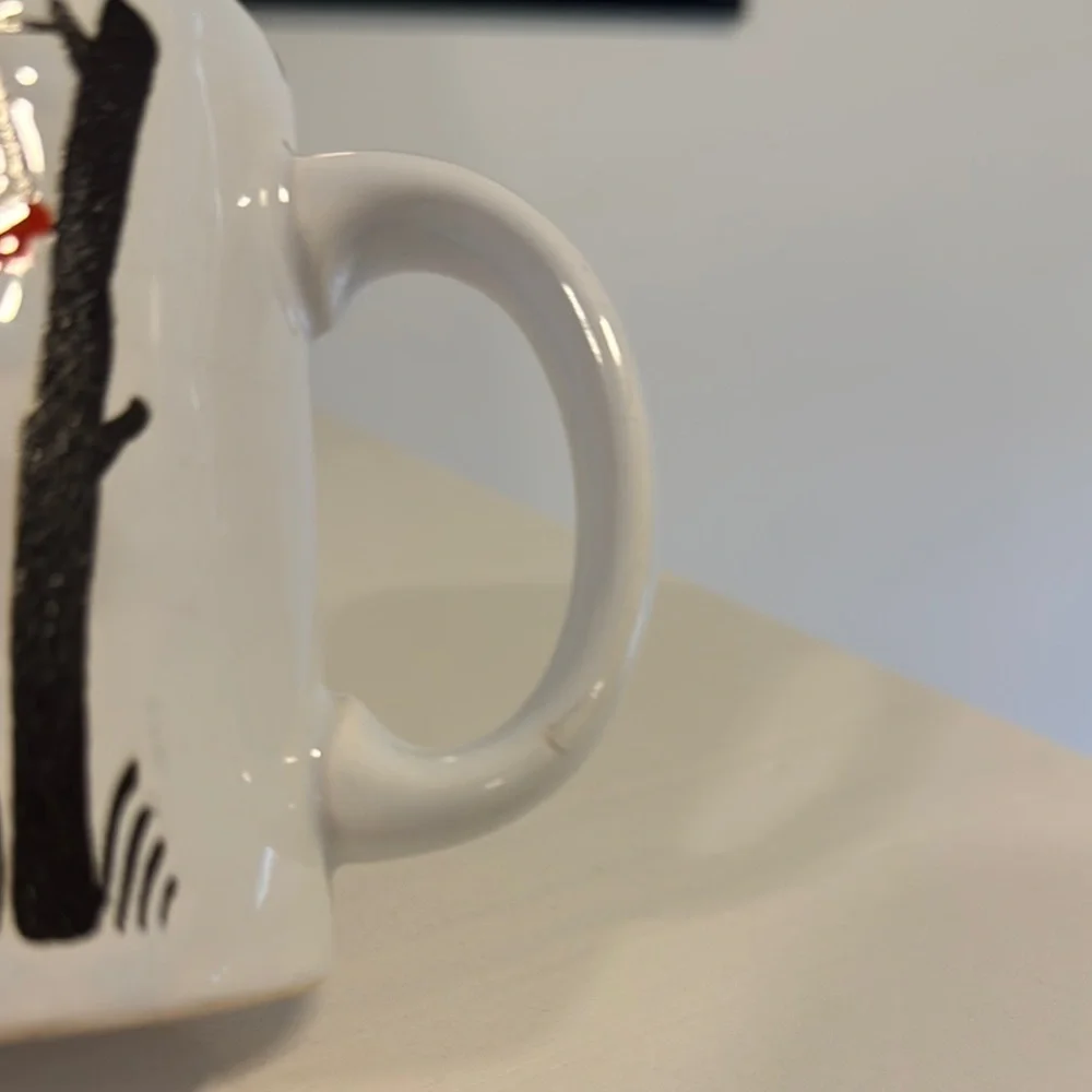 Waechtersbach Vintage White and Red Mug with Clothesline Design West Germany
